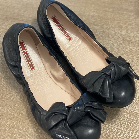 Prada black ballet flats (worn less than 5 times) - Picture 2 of 4
